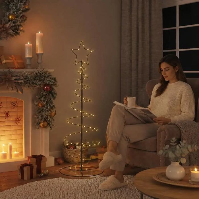 150 cm šiltai balta LED kalėdinė girlianda su 8 švietimo režimais