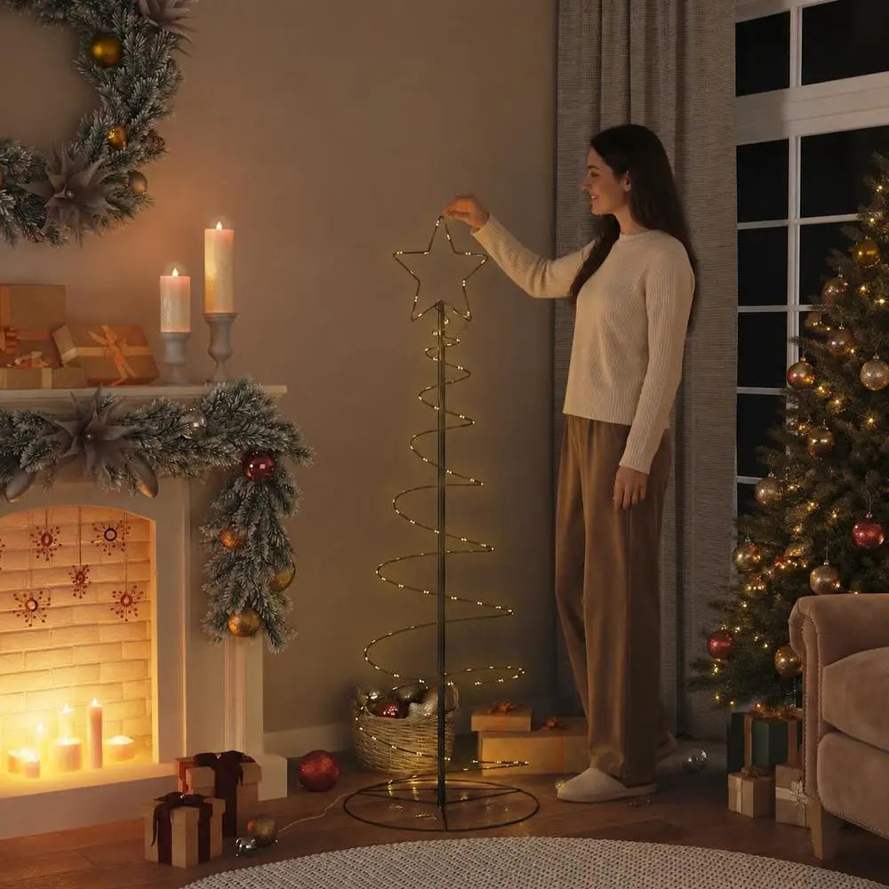 150 cm šiltai balta LED kalėdinė girlianda su 8 švietimo režimais