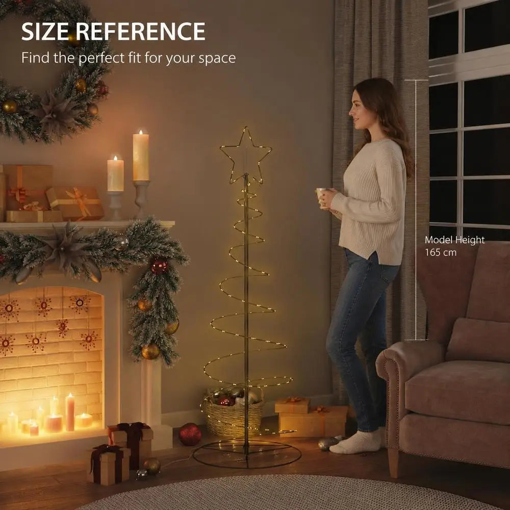 150 cm šiltai balta LED kalėdinė girlianda su 8 švietimo režimais