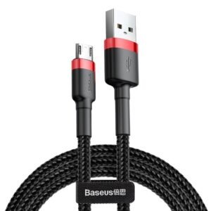 Baseus Cafule Micro USB kabelis 2,4A 1m (raudona + juoda)