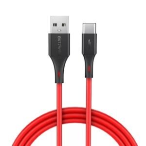 USB-C laidas BlitzWolf BW-TC15 3A 1,8 m (raudonas)