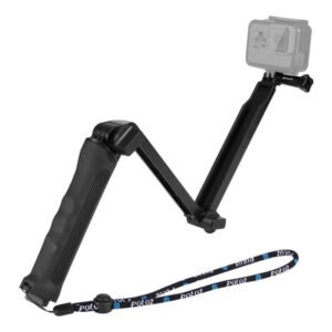 Sulankstoma lazda Selfie Stick/Tripod PU202 juoda