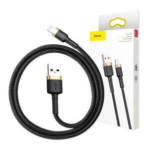 „Baseus Cafule“ kabelis USB Lightning 2A 3m (auksinis + juodas)