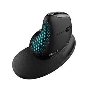 Belaidė ergonomiška pelė Delux M618XSD BT+2.4G RGB