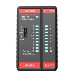 Tinklo kabelio testeris Habotest HT812A RJ45/RJ14/RJ12/RJ9