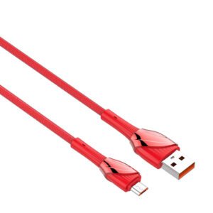 LDNIO LS662 USB – Micro USB 2m, 30W laidas (raudonas)