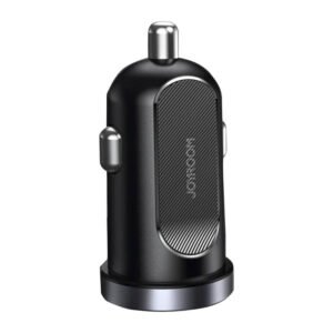 Automobilinis įkroviklis Joyroom C-A08, 1x USB QC3.0, 1x USB-C PD 30W (juodas)