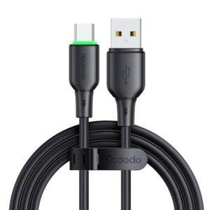 USB į USB-C laidas Mcdodo CA-4751 su LED apšvietimu 1,2 m (juodas)