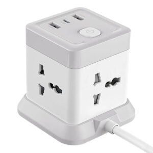 Maitinimo juostelė XO WL20 4 x kintamosios srovės lizdai, 1 x USB-C, 2 x USB-A, 2500 W (balta)