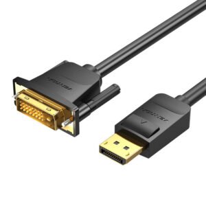 „DisplayPort“ į DVI (24+1) kabelis, 2 m ventiliacijos HAFBH 1080P 60 Hz (juodas)