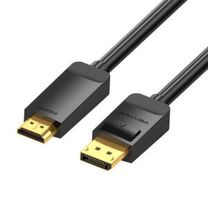 „DisplayPort 1.2“ į HDMI 1.4 kabelio ventiliacija HAGBH 2m, 4K 30Hz (juodas)