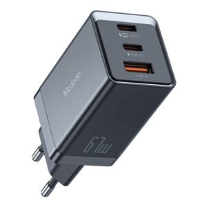 Mcdodo CH-1541 GaN sieninis įkroviklis, 2x USB-C, 1x USB, 67W (juodas)