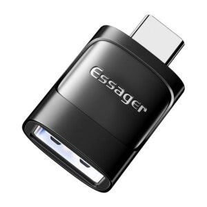 Adapteris OTG USB 3.0 moteriškas USB-C vyriškas Essager (juodas)