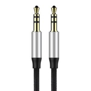 Baseus Yiven Audio Cable mini jack 3,5mm AUX, 1m (Black+Silver)