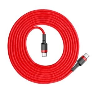 Baseus Cafule PD2.0 60W flash charging USB For Type-C cable (20V 3A) 2m Red