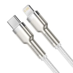 USB-C cable for Lightning Baseus Cafule, PD, 20W, 1m (white)