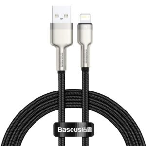 USB cable for Lightning Baseus Cafule, 2.4A, 1m (black)