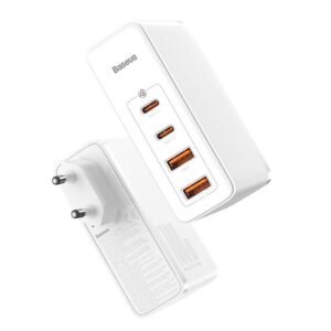 Travel Charger Baseus GaN2 Pro Quick  2x USB + 2x USB-C, 100W, EU (white)