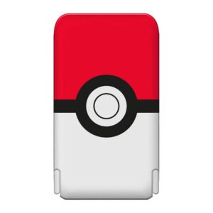 Magnetic powerbank OTL 5000 mAh, USB-C 15W, Pokemon Pokeball with stand (red-white)