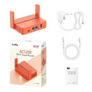 Cudy AC1200 belaidis maršrutizatorius Fast Ethernet Orange