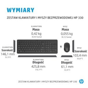 HP 330 belaidės pelės ir klaviatūros derinys