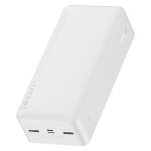 Išorinė baterija Power Bank Baseus Bipow 15W 30000mAh + MicroUSB 0.25m balta PPBD050202