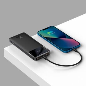 Išorinė baterija Power Bank Baseus Bipow 20W 10000mAh + MicroUSB 0.25m juoda PPBD050301