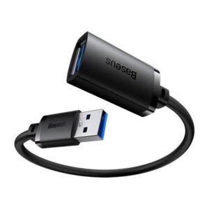 USB 3.0 prailginimo kabelis Baseus vyriškas - moteriškas, "AirJoy" serijos, 0,5 m (juodas)