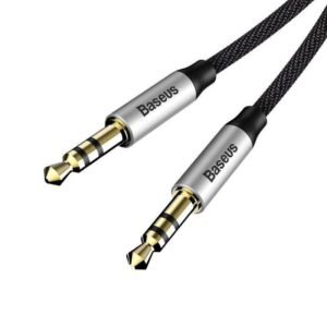 Baseus Yiven Audio Cable mini jack 3,5mm AUX, 1m (Black+Silver)