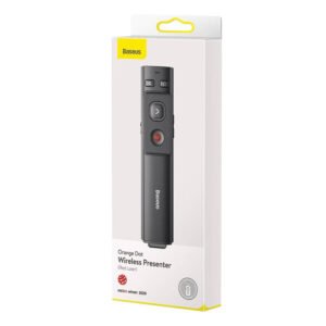 Baseus Orange Dot Multifunctionale remote control for presentation, with a laser pointer - gray