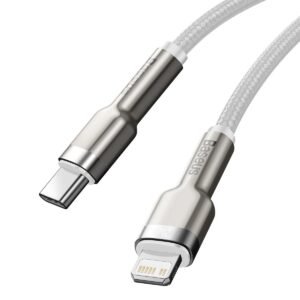 USB-C cable for Lightning Baseus Cafule, PD, 20W, 2m (white)