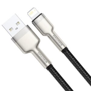 USB cable for Lightning Baseus Cafule, 2.4A, 1m (black)