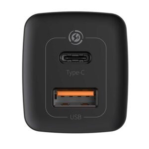 Quick Travel Charger Baseus GaN2 Lite USB+C 65W EU (black)