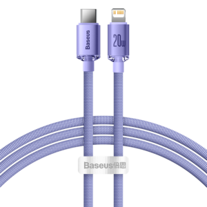 Baseus Crystal Shine cable USB-C to Lightning, 20W, PD, 1.2m (purple)