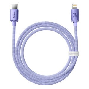 Baseus Crystal Shine cable USB-C to Lightning, 20W, PD, 1.2m (purple)