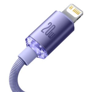 Baseus Crystal Shine cable USB-C to Lightning, 20W, PD, 1.2m (purple)