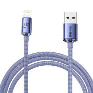 Baseus Crystal Shine cable USB to Lightning, 2.4A, 2m (purple)