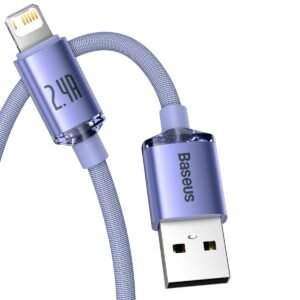 Baseus Crystal Shine cable USB to Lightning, 2.4A, 2m (purple)