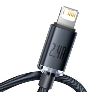 Baseus Crystal Shine cable USB to Lightning, 2.4A, 2m (black)