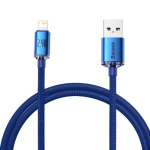 Baseus Crystal Shine cable USB to Lightning, 2.4A, 1.2m (blue)