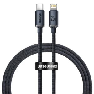 Baseus Crystal cable USB-C to Lightning, 20W, PD, 1.2m (black)