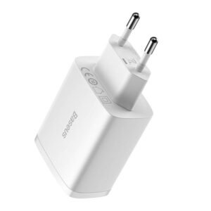 Baseus Compact Quick Charger, 3x USB, 17W (White)