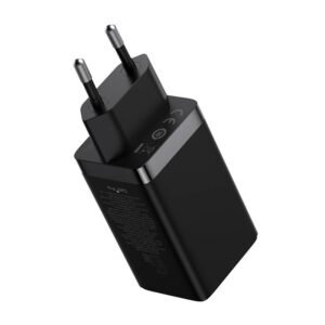 Wall charger Baseus GaN5 Pro 2xUSB-C + USB, 65W (black)