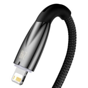 USB cable for Lightning Baseus Glimmer Series, 2.4A, 2m (Black)