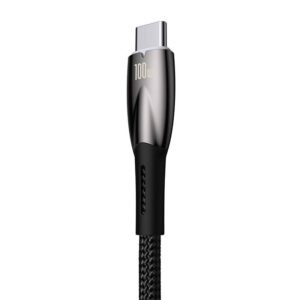 USB cable for USB-C Baseus Glimmer Series, 100W, 2m (Black)