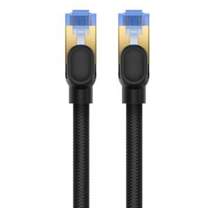 Braided network cable cat.7 Baseus Ethernet RJ45, 10Gbps, 3m (black)