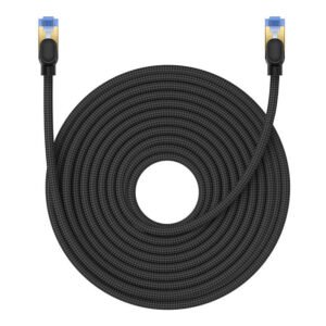 Braided network cable cat.7 Baseus Ethernet RJ45, 10Gbps, 20m (black)