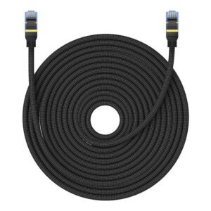 Braided network cable cat.7 Baseus Ethernet RJ45, 10Gbps, 25m (black)