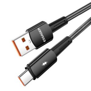 Essager USB-A to USB-C 120W 1m cable (black)