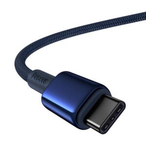 Cable USB-C do USB-C Baseus Tungsten Gold, 100W, 2m (niebieski)